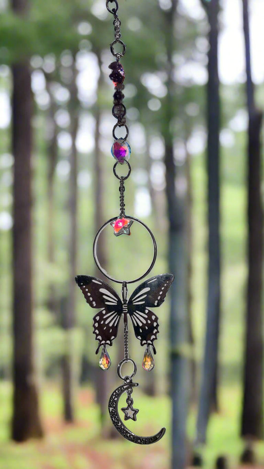 Butterfly Amethyst Sun Catcher